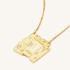 Bijoux JW PEI | Collier Combine Cosmos - Plaque Or 18Ct & Zircon Blanc