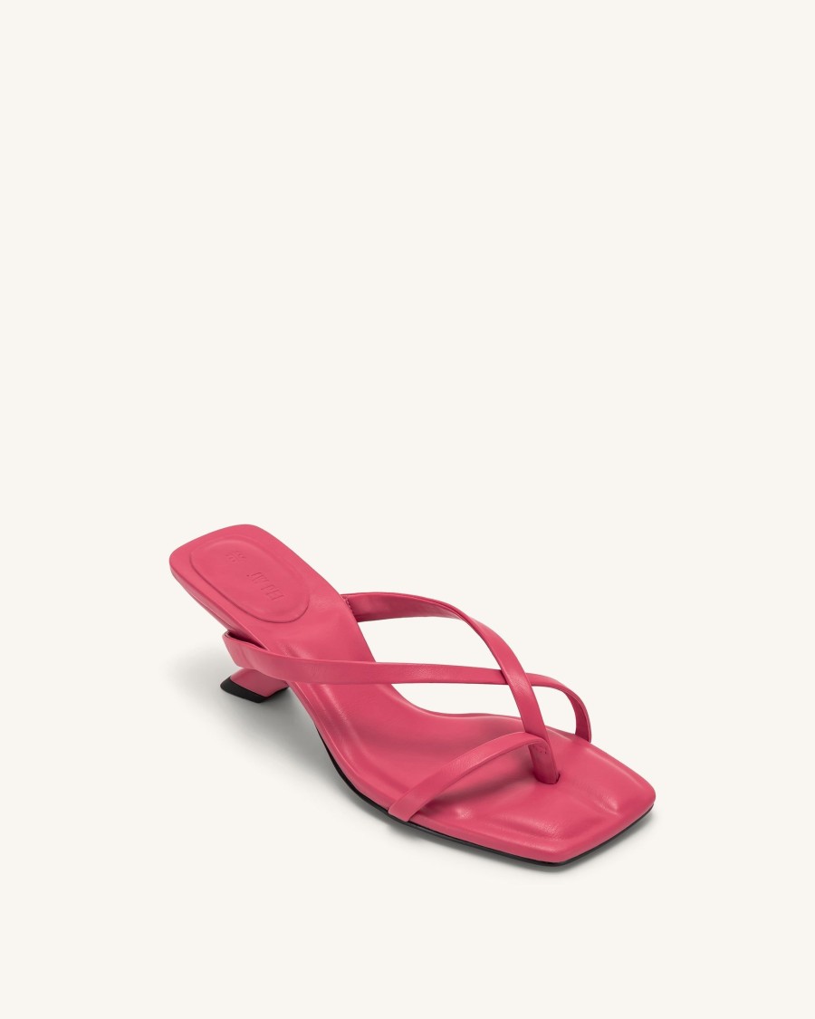 Chaussures JW PEI | Mule A Lanieres Maeve - Rose Rouge