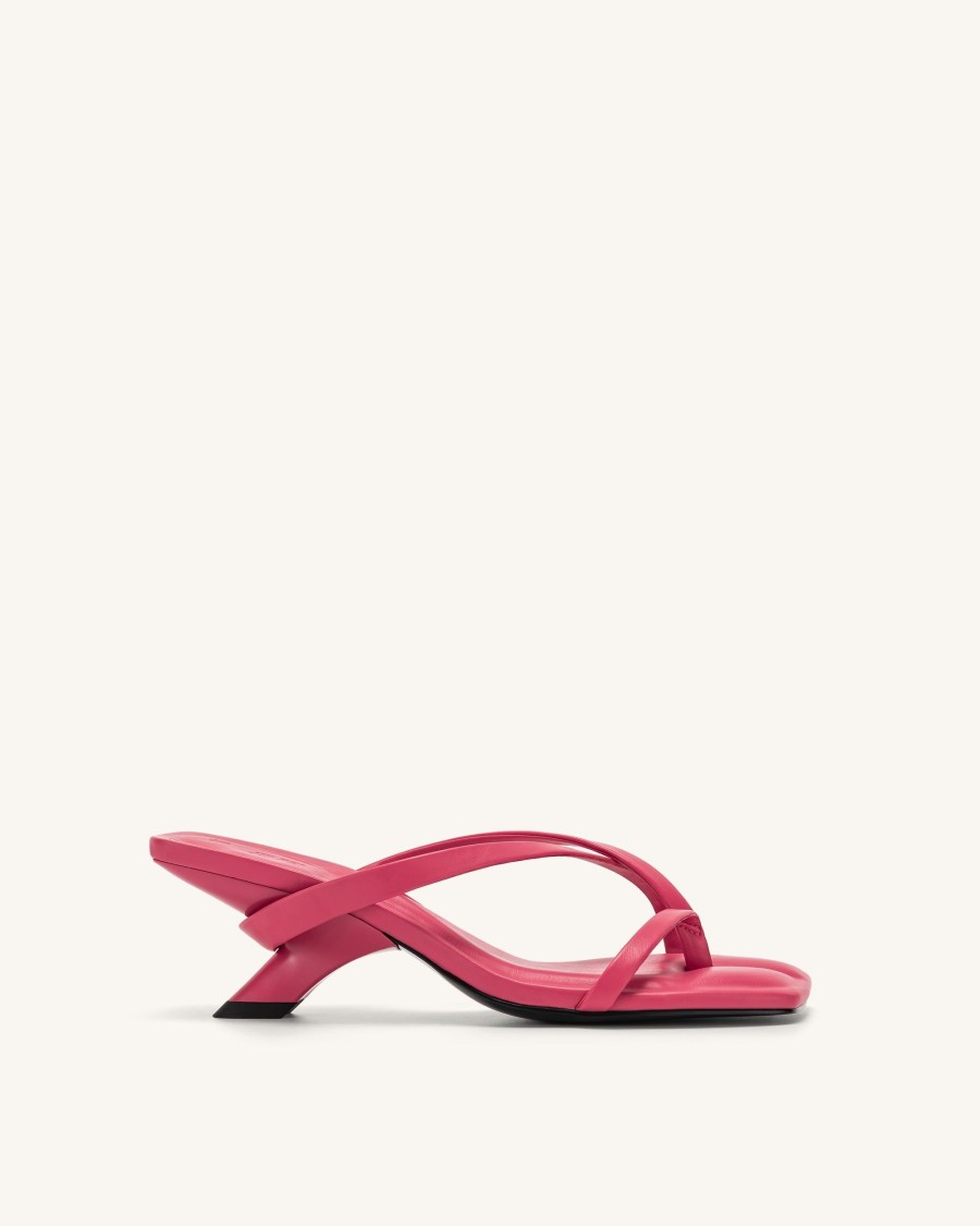 Chaussures JW PEI | Mule A Lanieres Maeve - Rose Rouge