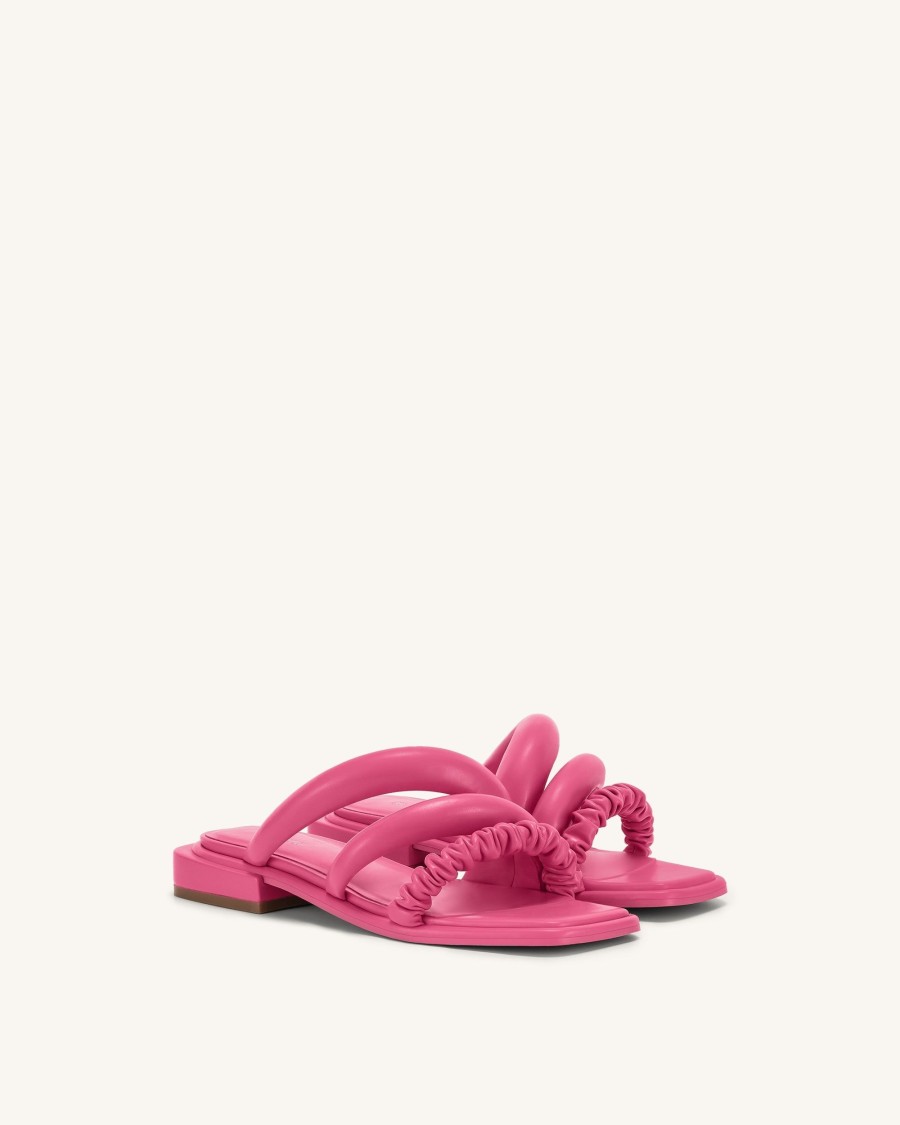 Chaussures JW PEI | La Mule A Plat Jada - Rose Rouge