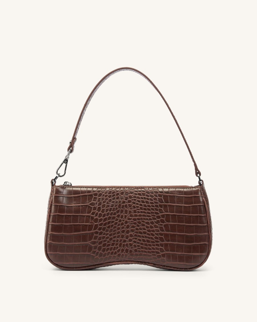 Sacs JW PEI | Sac Bandouliere Eva - Marron Effet Croco