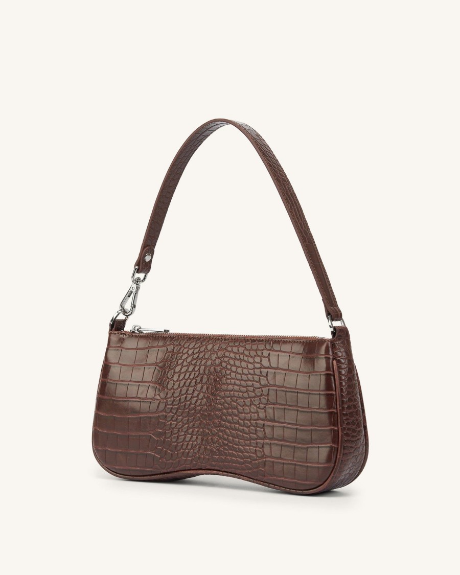 Sacs JW PEI | Sac Bandouliere Eva - Marron Effet Croco