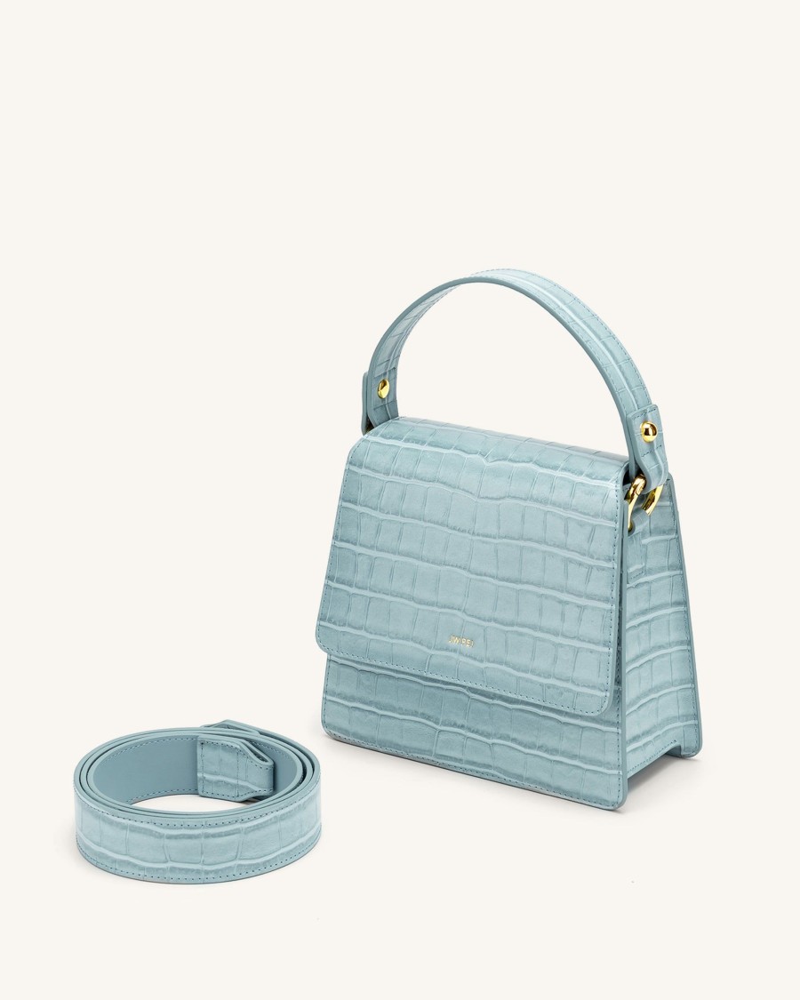 Sacs JW PEI | Sac A Main Fae - Glace Bleu Effet Croco