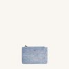 Sacs JW PEI | Porte-Cartes Zippe En Denim Gaufre Quinn - Bleu