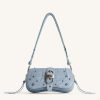 Sacs JW PEI | Sac A Bandouliere Joy En Denim Embosse - Bleu