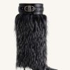 Sacs JW PEI | Bottes Nico A Fausse Fourrure Cloutees - Noir