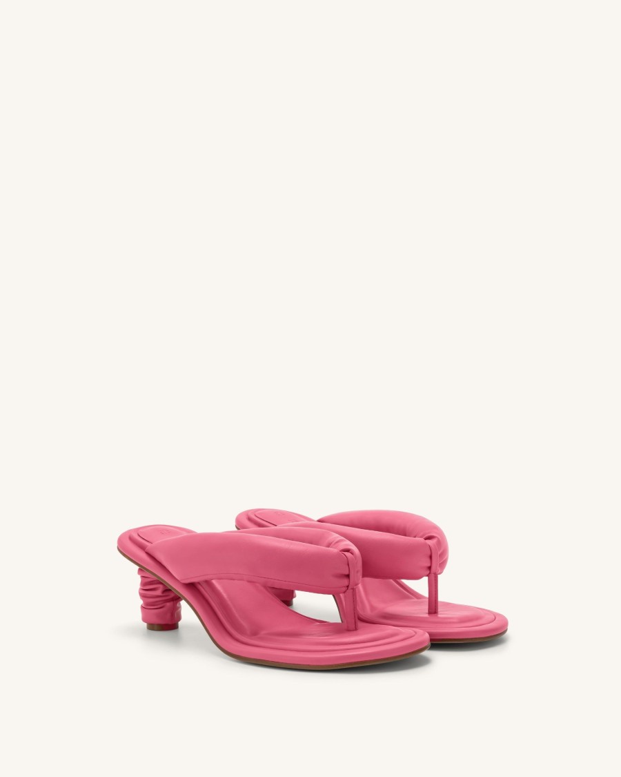 Chaussures JW PEI | Sandale Talia Puffed - Rose Rouge