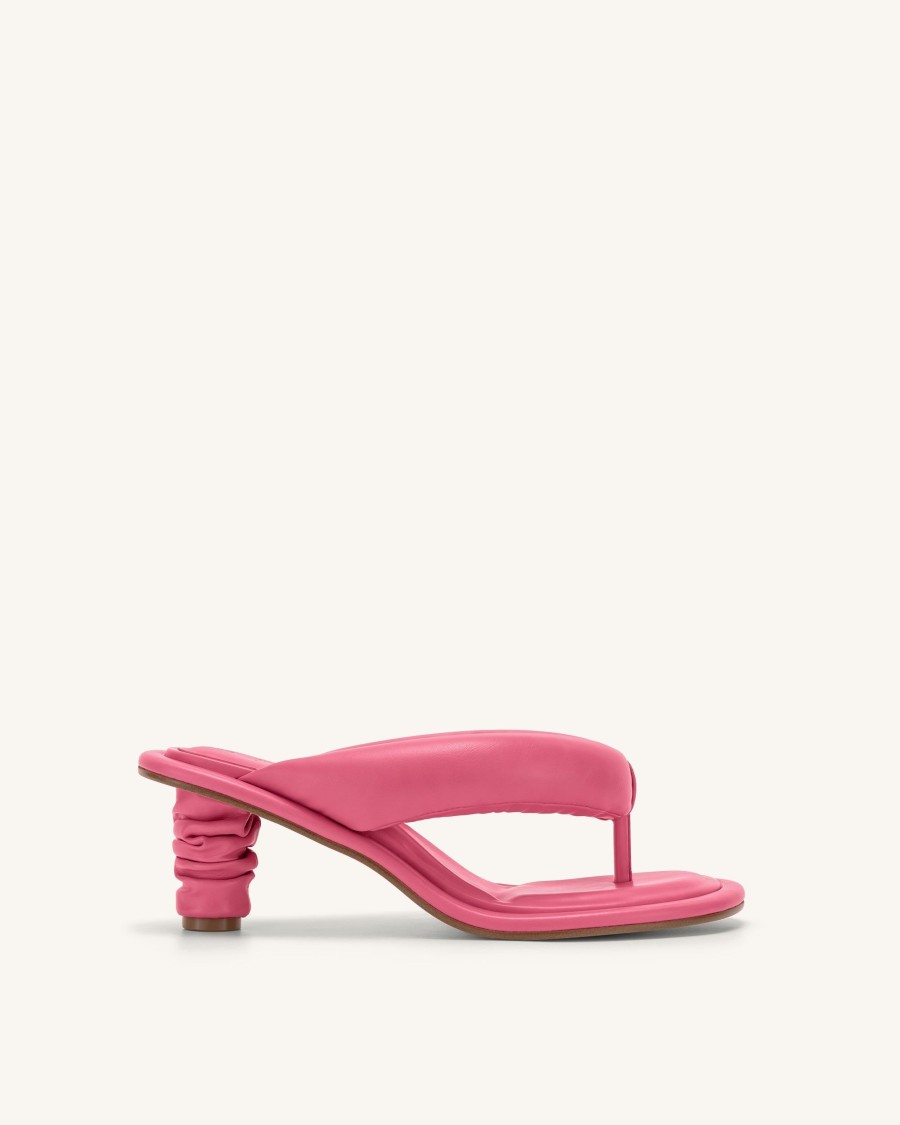 Chaussures JW PEI | Sandale Talia Puffed - Rose Rouge