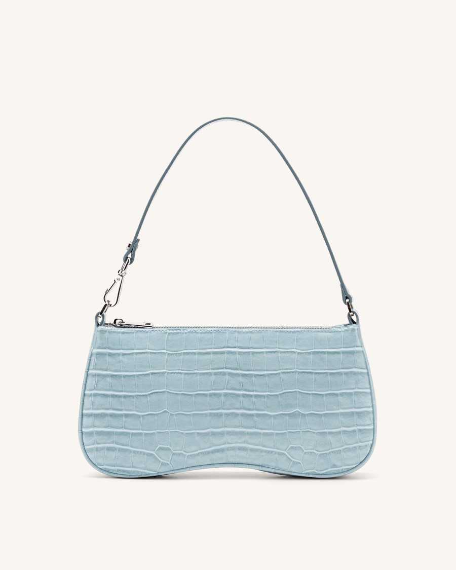 Sacs JW PEI | Sac Bandouliere Eva - Glace Bleu Effet Croco