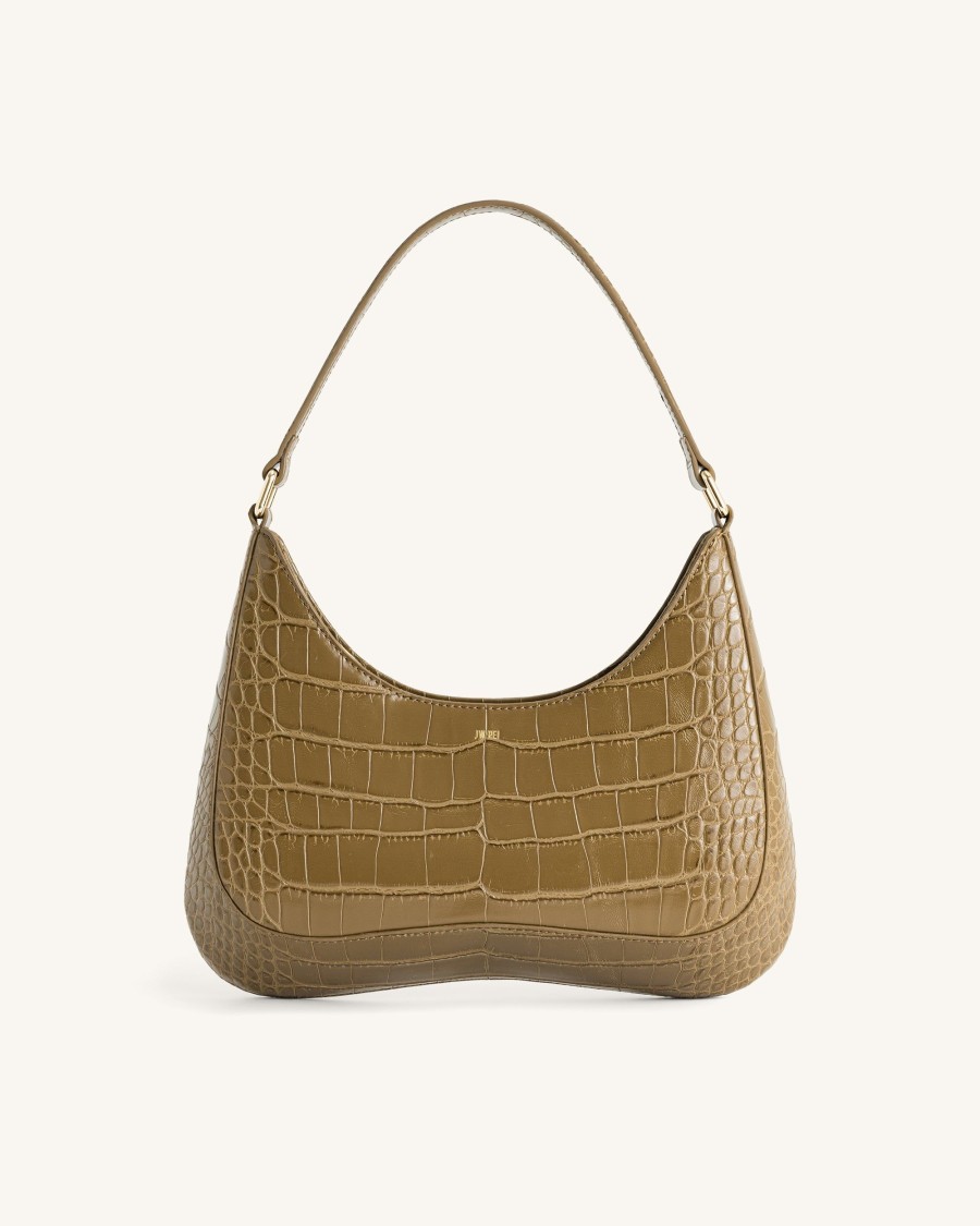 Sacs JW PEI | Sac A Bandouliere Ruby - Croco Olive Fonce