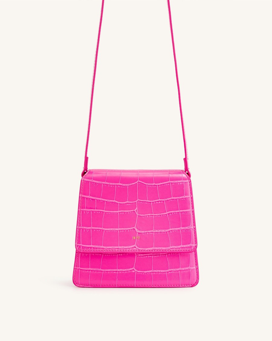 Sacs JW PEI | Fae Sac A Main Bandouliere - Croco Rose Vif