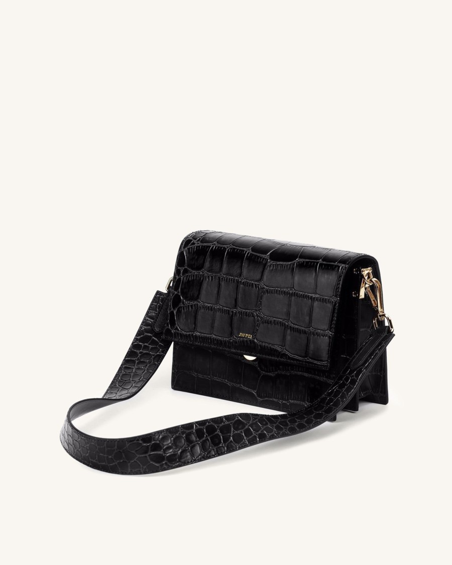 Sacs JW PEI | Sac Mini Flap - Noir Effet Croco