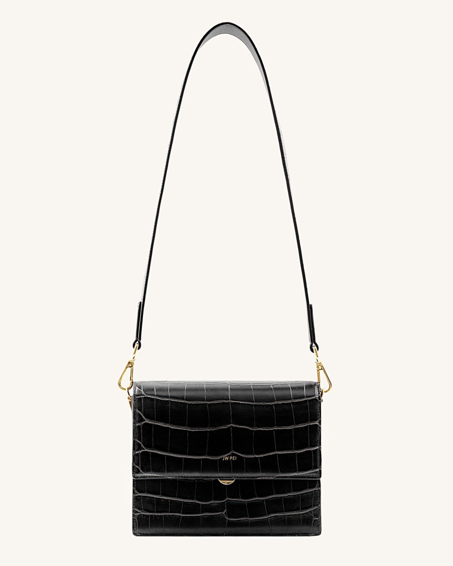 Sacs JW PEI | Sac Mini Flap - Noir Effet Croco