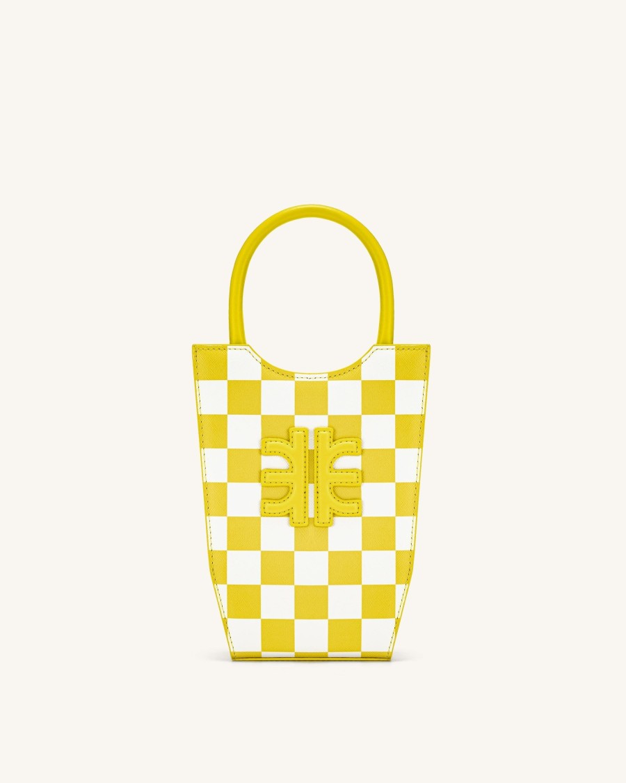 Sacs JW PEI | Fei Sac De Telephone En Damier - Jaune & Blanc