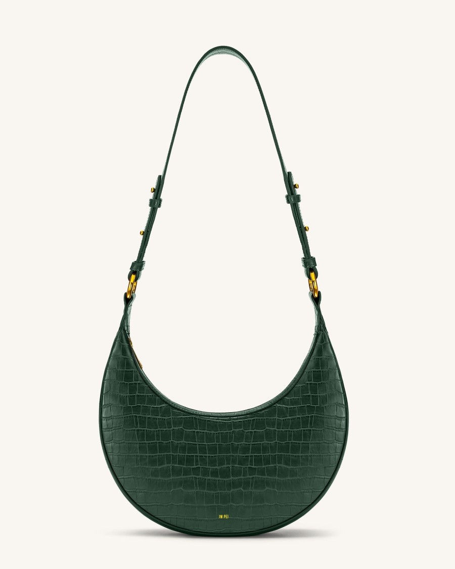 Sacs JW PEI | Sac Porte Epaule Carly- Vert Fonce Effet Croco