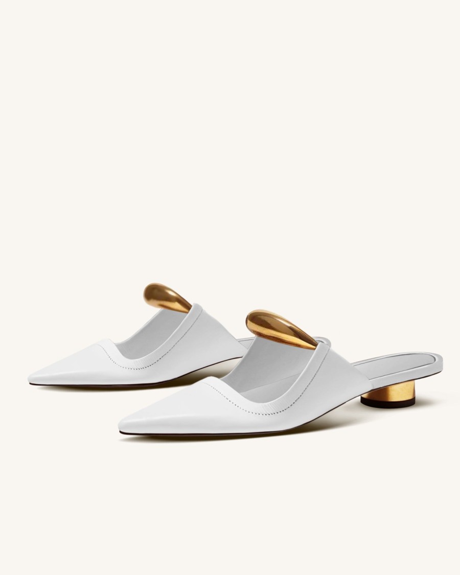 Sacs JW PEI | Helena Pierced Mules - Blanc