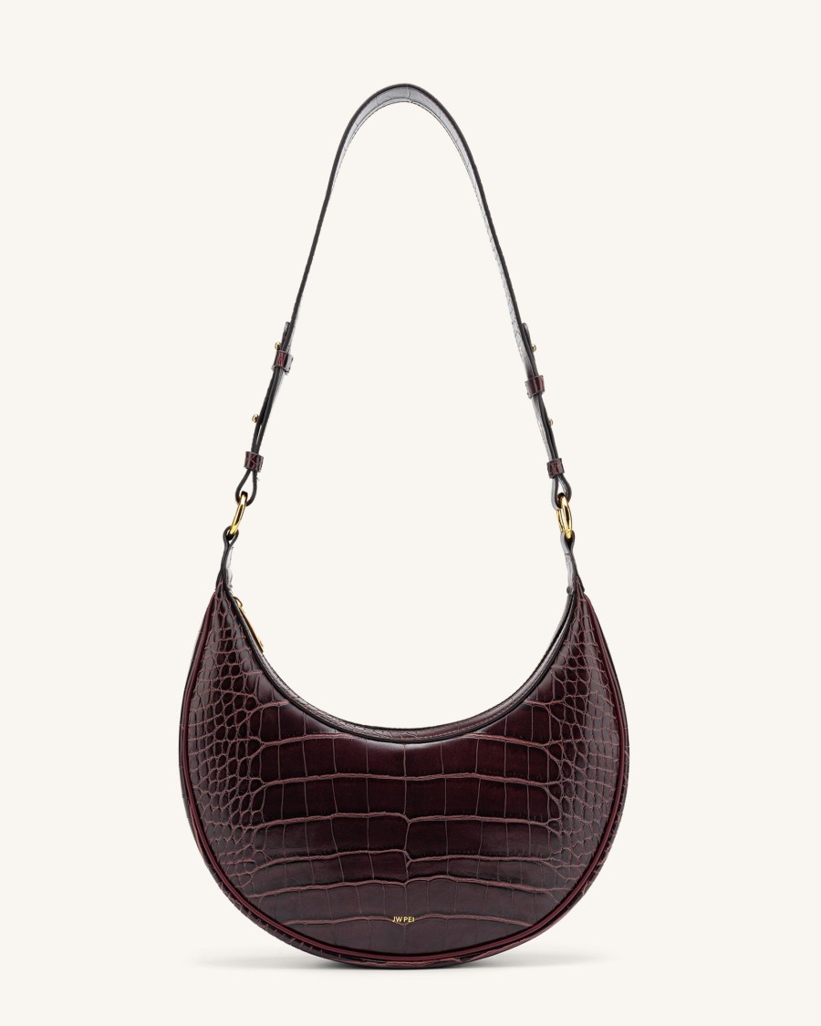 Sacs JW PEI | Sac Porte Epaule Carly- Marron Effet Croco