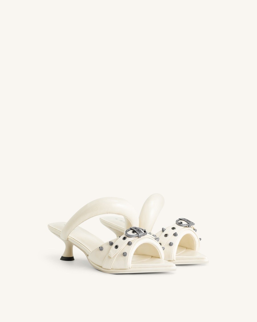 Chaussures JW PEI | Mule Cloutee Sara - Blanc