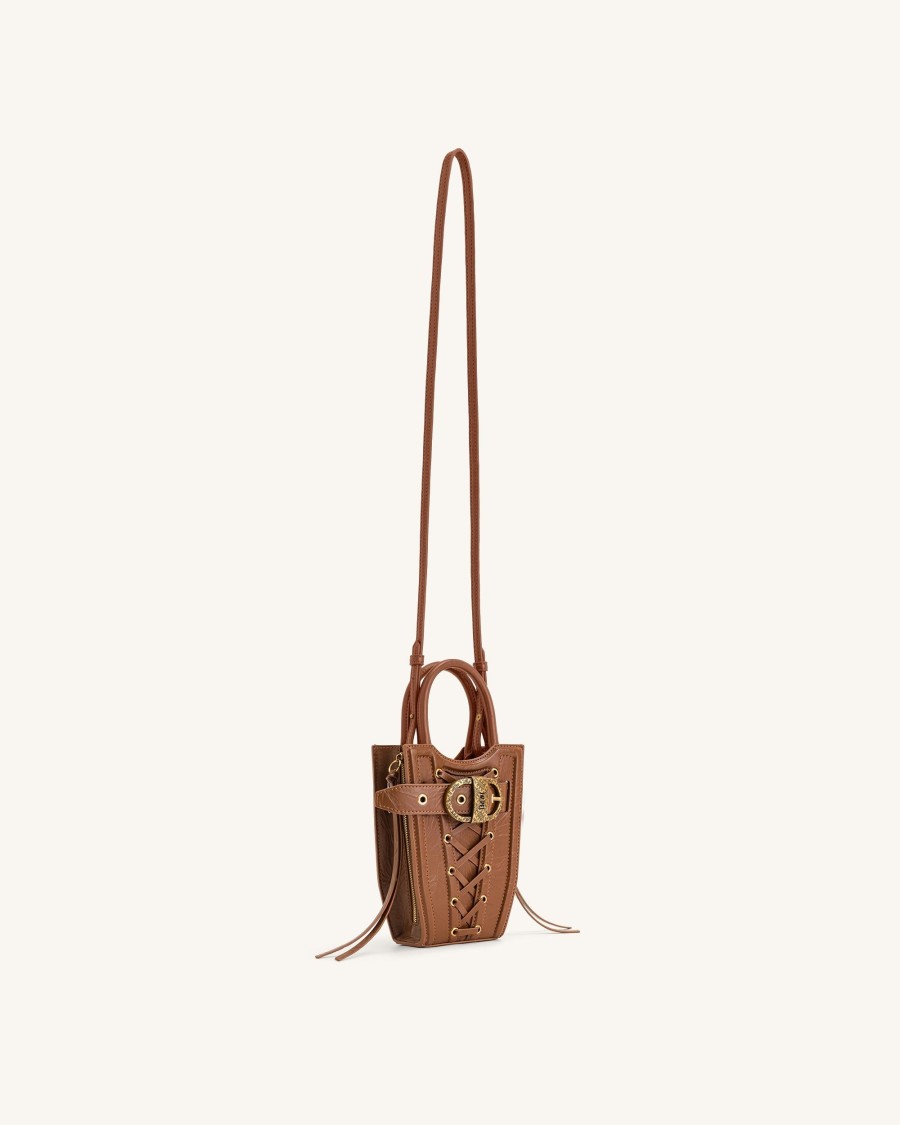 Sacs JW PEI | Le Sac Pour Telephone A Bandouliere Ecrase Fei - Marron