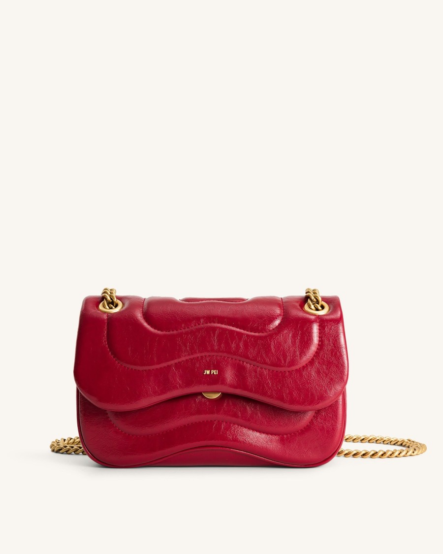 Sacs JW PEI | Tina Sac Bandouliere Matelasse Avec Chaine - Rouge Fonce