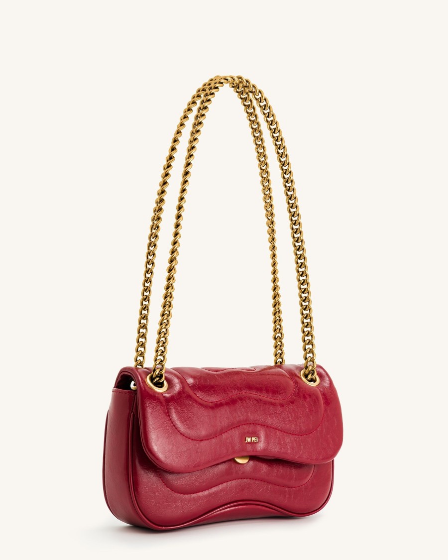 Sacs JW PEI | Tina Sac Bandouliere Matelasse Avec Chaine - Rouge Fonce