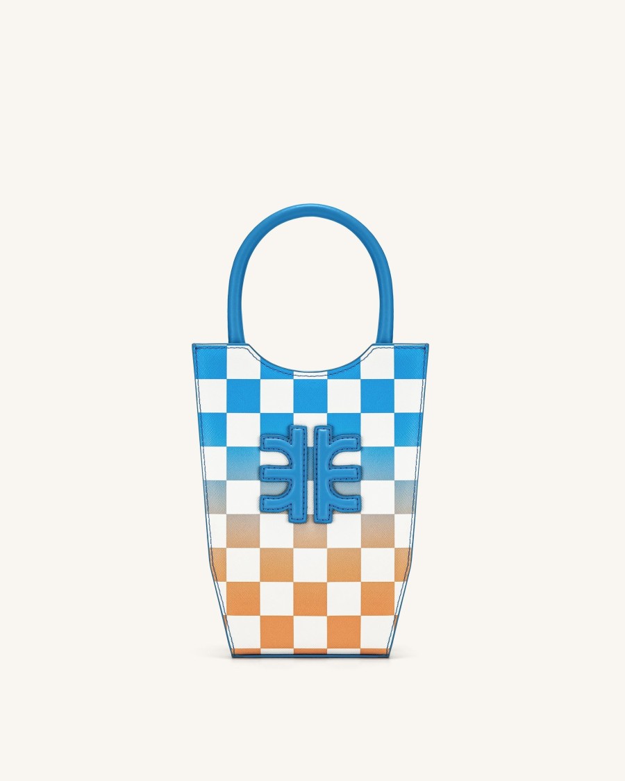 Sacs JW PEI | Fei Sac De Telephone En Damier Degrade - Bleu Lac Et Orange