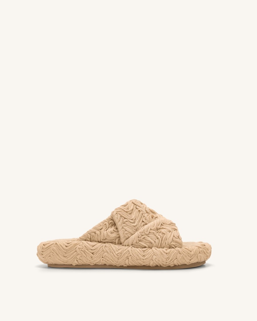 Chaussures JW PEI | Sandale A Plateforme Tissee Lilah - Beige