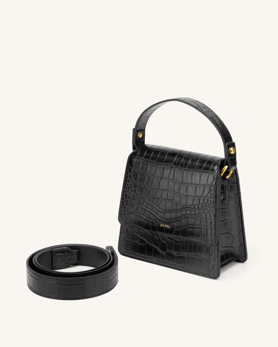 Sacs JW PEI | Sac A Main Fae - Noir Effet Croco