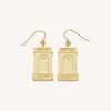 Bijoux JW PEI | Boucles D'Oreilles Arc Romain - Plaque Or 18Ct & Zircon Blanc