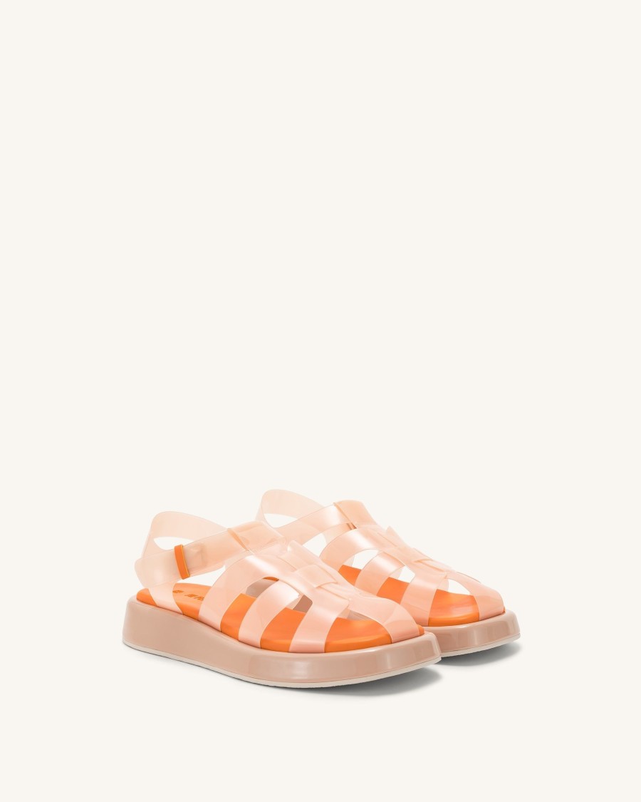 Chaussures JW PEI | Sandale A Plateforme Piper - Beige & Orange