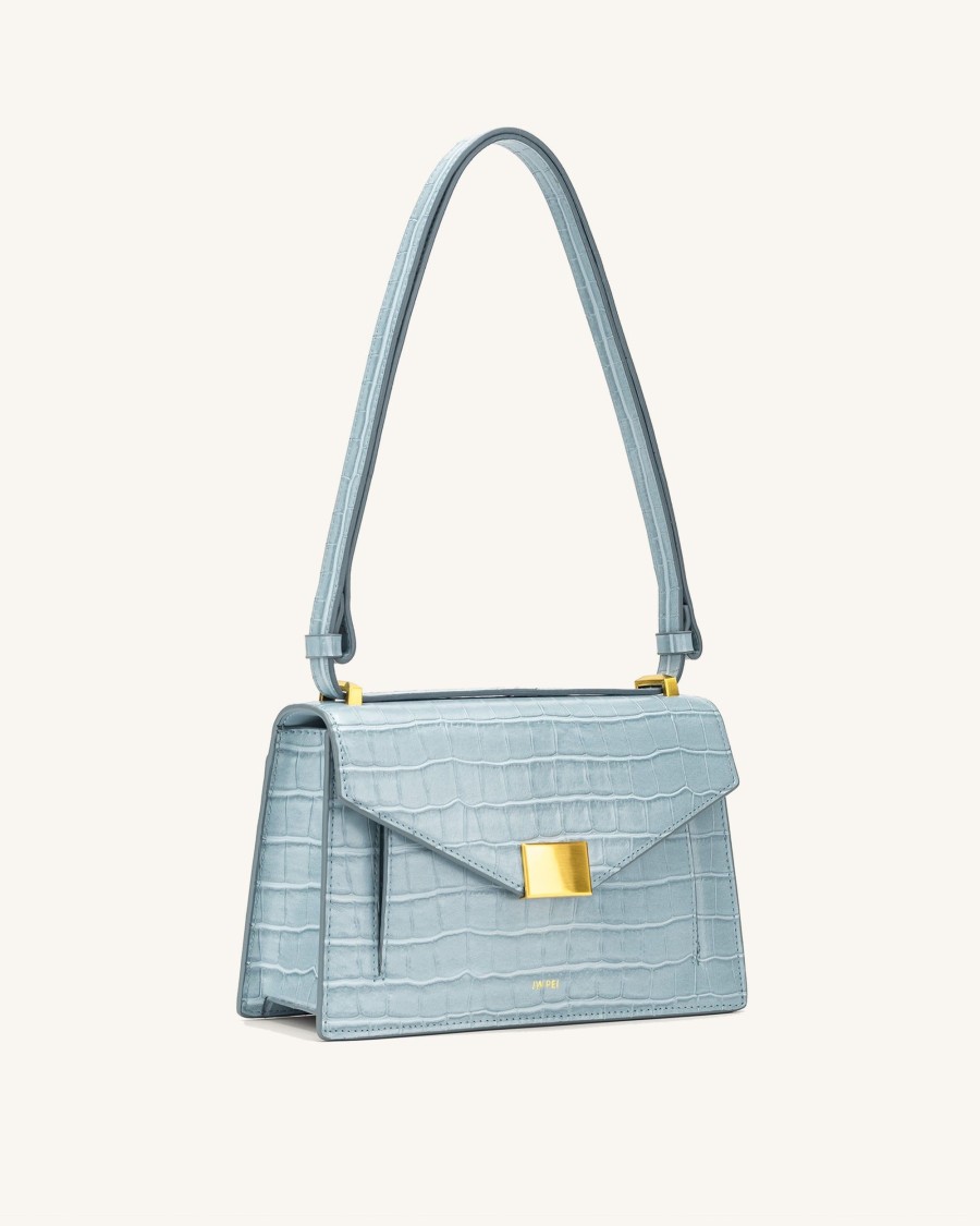 Sacs JW PEI | Sac Lilian Bandouliere- Glace Bleu Effet Croc