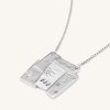 Bijoux JW PEI | Collier Combine Cosmos - Plaque Or Blanc 18Ct & Zircon Multicolore