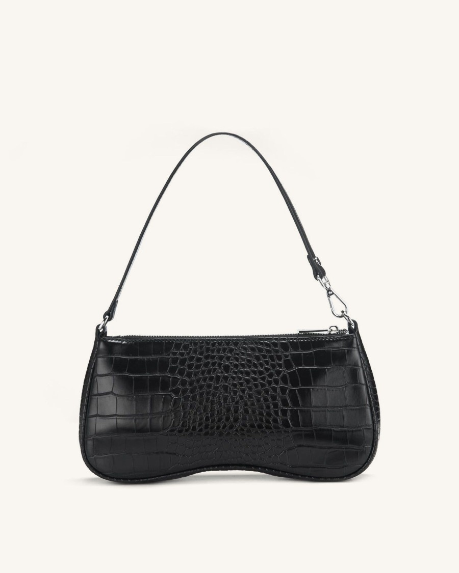 Sacs JW PEI | Sac Bandouliere Eva - Noir Effet Croco