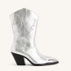 Sacs JW PEI | Bottes De Cowboy Riya Metalliques - Argent