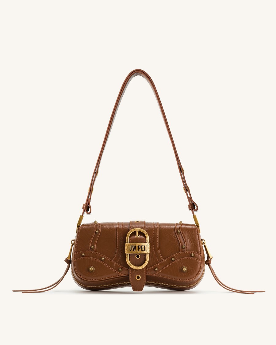 Sacs JW PEI | Sac Bandouliere Joy En Cuir Froisse - Marron