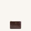 Sacs JW PEI | Porte-Cartes Zippe Quinn - Marron Effet Croco