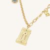 Bijoux JW PEI | Collier Avec Pendentif Arche Romaine - Plaque Or 18Ct & Zircon Multicolore