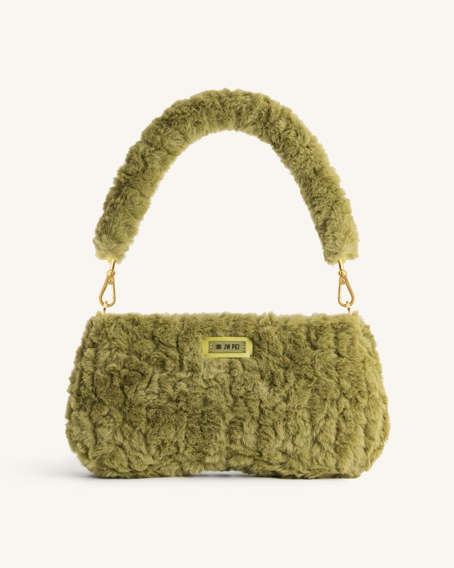 Sacs JW PEI | Sac A Bandouliere Eva En Fausse Fourrure - Vert Pois