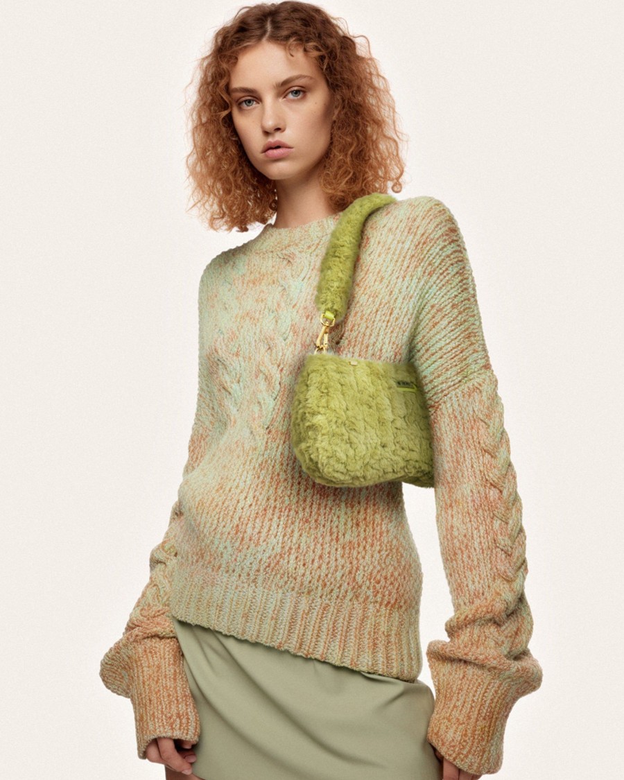 Sacs JW PEI | Sac A Bandouliere Eva En Fausse Fourrure - Vert Pois