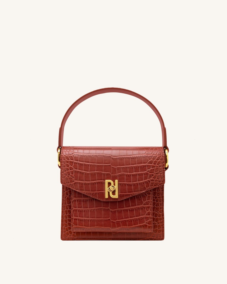 Sacs JW PEI | Lucy Sac A Main -Rouge Effet Croco