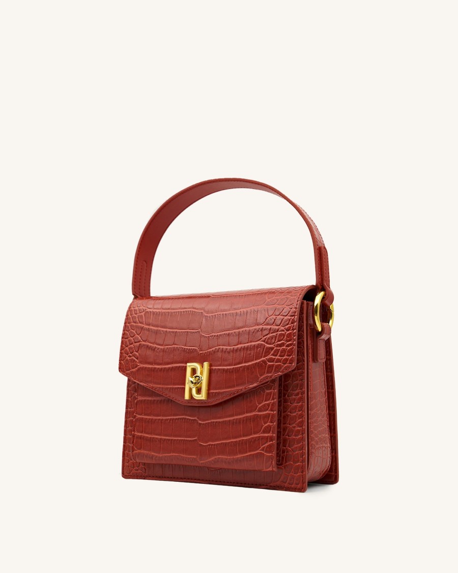 Sacs JW PEI | Lucy Sac A Main -Rouge Effet Croco