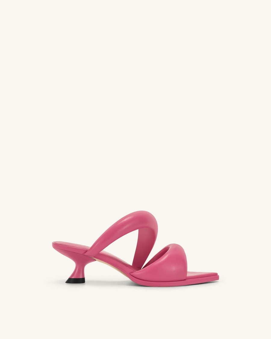 Chaussures JW PEI | La Mule Sara - Rose Rouge