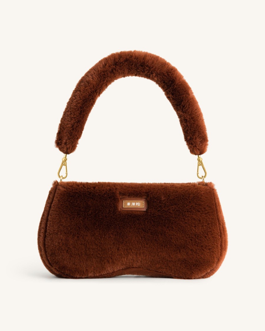 Sacs JW PEI | Sac A Bandouliere Eva En Fausse Fourrure - Caramel