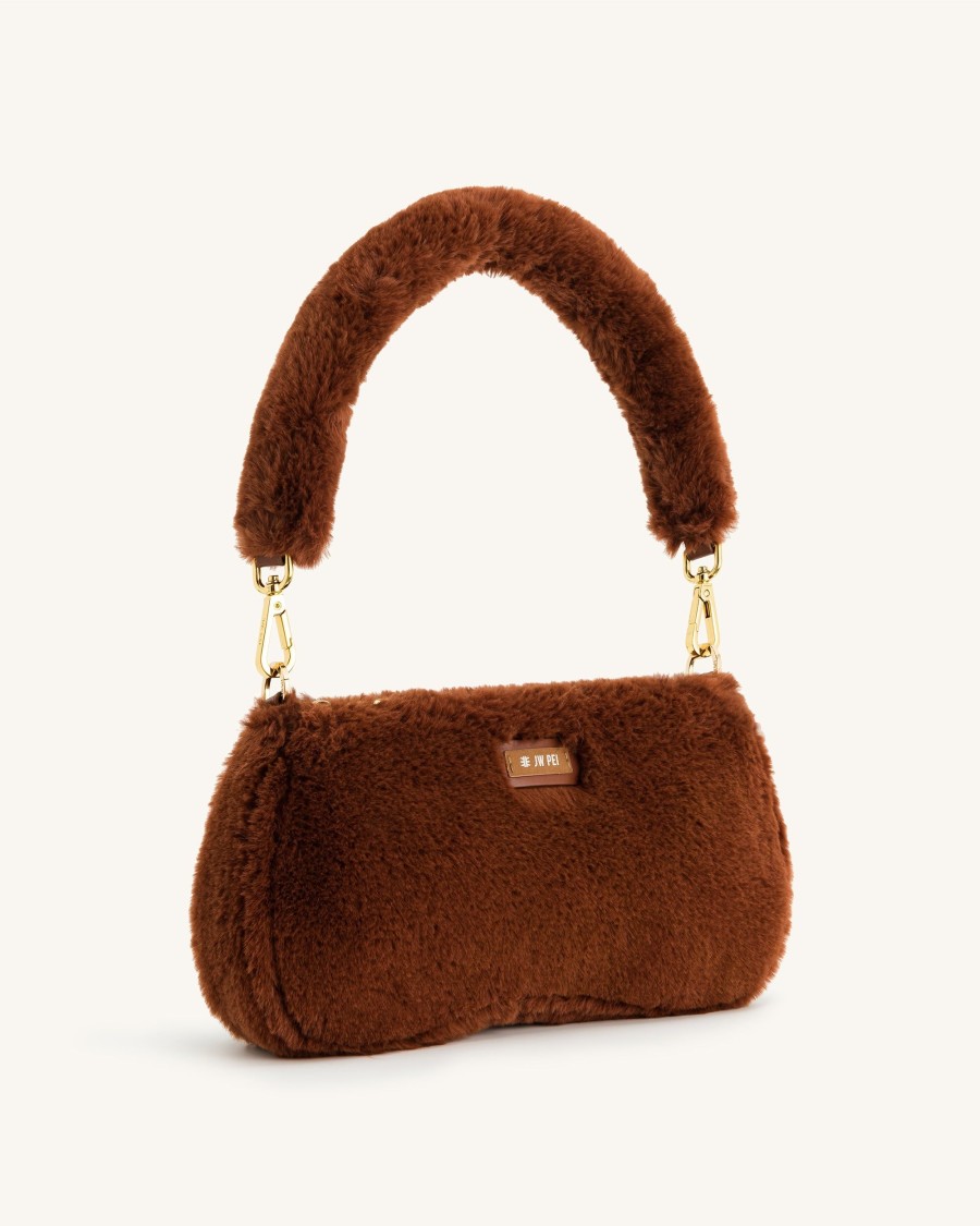 Sacs JW PEI | Sac A Bandouliere Eva En Fausse Fourrure - Caramel